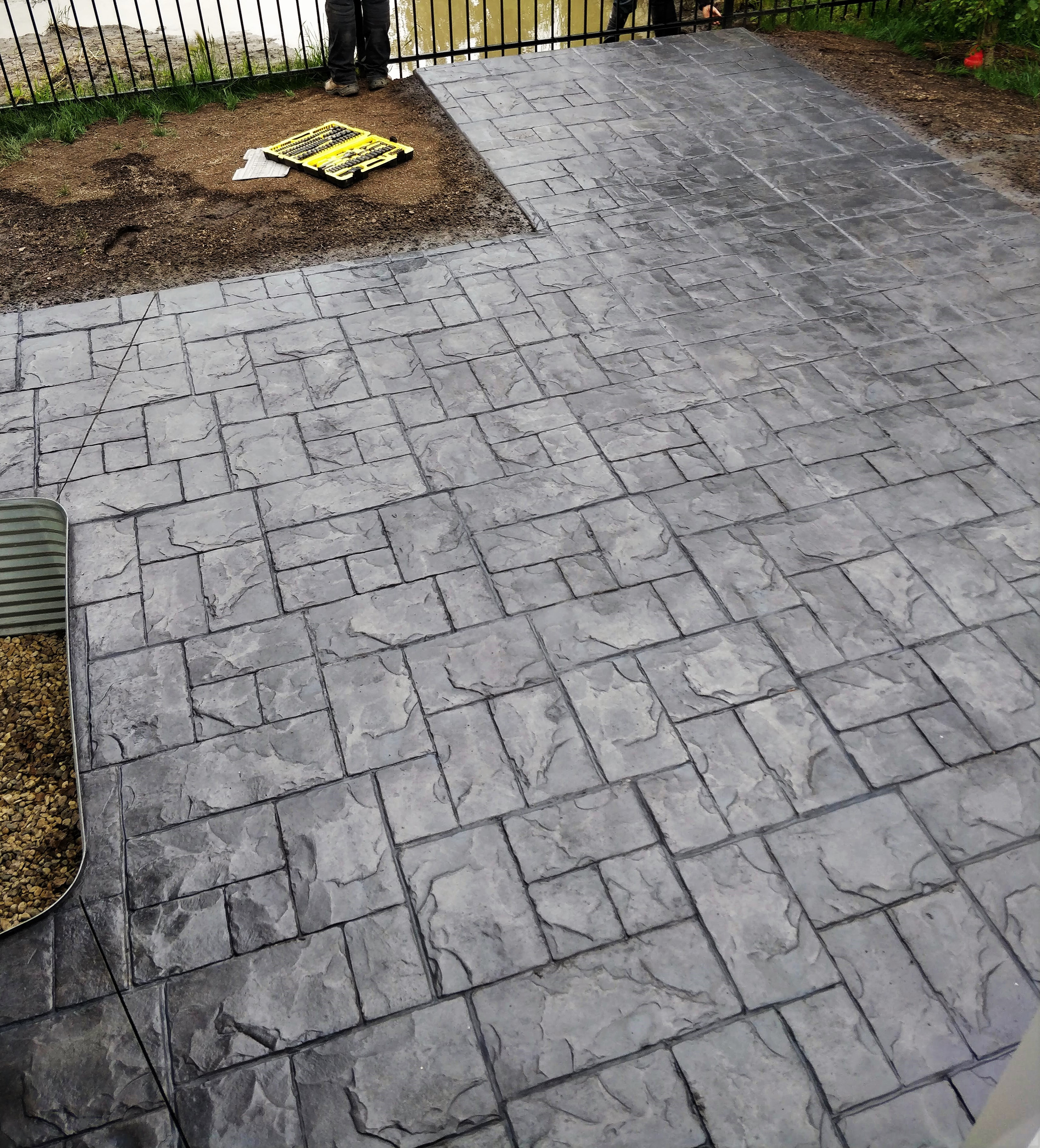 Stone Stamped Concrete Pad